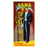 Advertising Poster Professor Alba Magician Man Who Plays With Death Magic
