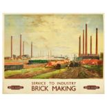 Advertising Poster Service To Industry Brick Making British Railways