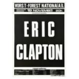 Advertising Poster Eric Clapton Rock Blues Concert Vorst Forest