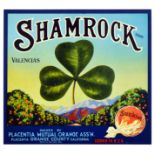 Advertising Poster Shamrock Fruit Mutual Orange Association California USA