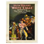 Movie Poster Ruth Roland White Eagle Western Cave Of Peril