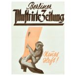 Advertising Poster Berliner Illustrierte Zeitung Monkey