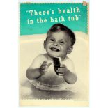 Propaganda Poster Hygiene Washing Soap Baby Bath