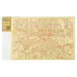 Antique Engraving Poster Authentic Map of London Underground