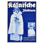 Advertising Poster Kolnische Illustrierte UK Royal Family Queen Mary Of Teck Elizabeth II