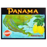 Advertising Poster Panama Lemons Johnston Fruit Santa Barbara California USA