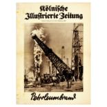 Advertising Poster Kolnische Illustrierte Zeitung Petroleum Fire