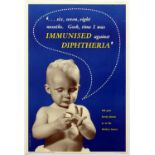 Propaganda Poster Child Immunisation Diphtheria Doctor