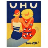 Advertising Poster Uhu Magazine Beach Art Deco