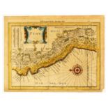 Antique Engraving Poster Peru Antique Map Mercator Hondius