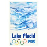 Sport Poster Lake Placid Winter Olympic Games Mountain