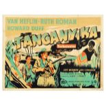 Cinema Poster Tanganyika Africa Action Adventure Explorer UK Quad