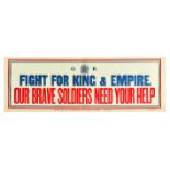 War Poster Fight For King And Empire WWI