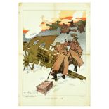 War Poster Artillery Battle WWI Russia Cannon Army