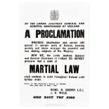 Propaganda Poster Ireland Proclamation Martial Law Unrest Dublin