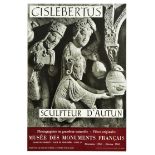 Advertising Poster Gislebertus Atun Sculptor France Statue