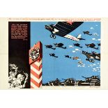 Propaganda Poster We Stand For Peace Air Force Military Soviet Squadron Nazi WWII