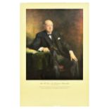 Propaganda Poster Winston Churchill Portrait Oswald Birley Parliament Prime Minister