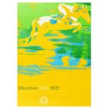 Sport Poster Munich Olympics 1972 Horse Racing Otto Otl Aicher