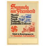 Propaganda Poster WHW Stamp Nazi Kraft Durch Freude WWII Sammeln Am Feierabend
