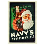 Advertising Poster Navys Christmas Ale Santa Claus Beer