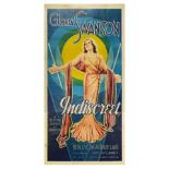 Cinema Poster Gloria Swanson Indiscreet