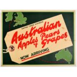 Advertising Poster Australian Apples Pears Grapes Empire Trade