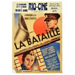 Cinema Poster La Bataille Art Deco Battle Russo Japanese War Rio Cine Brussels