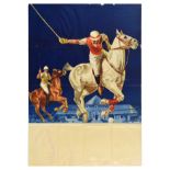 Sport Poster Polo Player Art Deco White Horse