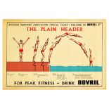 Sport Poster The Plain Header Bovril Drink Swimming Association