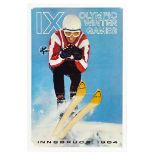 Sport Poster Olympic Winter Games Innsbruck 1964 Skiing