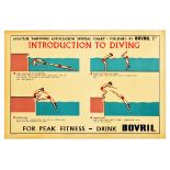 Sport Poster Introduction Diving Bovril Drink Swimming Association