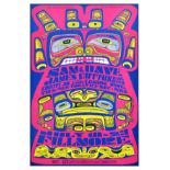 Advertising Poster Sam And Dave James Cotton Blues Band Country Joe The Fish Neon Psychedelic