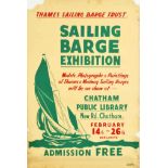 Advertising Poster Thames Sailing Barge Exhibition London Chatham Sailboat