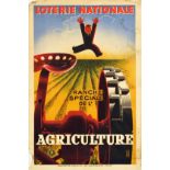 Advertising Poster Loterie Nationale Agriculture Lottery France