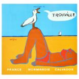 Travel Poster Trouville Normandie Calvados France Savignac English