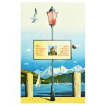 Travel Poster Thun Lake Bernese Oberland Switzerland