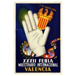 Advertising Poster Valencia Trade Fair Midcentury Modern