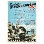 Sport Poster Mercedes Benz Alpine Rally 1938