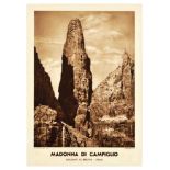 Travel Poster Madonna Di Campiglio Bremta Dolomites Italy