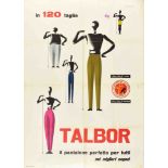 Advertising Poster Talbor Pantalone Trousers Midcentury Modern Mens Fashion Style