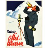 Advertising Poster Etters Ski Water Art Deco Skiing Winter Sport