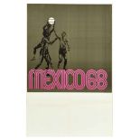 Sport Poster Mexico Olympics 68 Basketball Large Lance Wyman