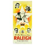Advertising Poster Raleigh All Steel Bicycle Star Performers
