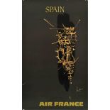Travel Poster Spain Air France Georges Mathieu