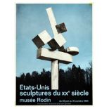Advertising Poster USA Sculpture 20th Century Rodin Museum Exhibition