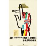 Advertising Poster Brussels International Sample Fair Mustermesse