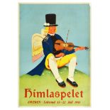Advertising Poster Himlaspelet Leksand Sweden Heavenly Play Angel Violin