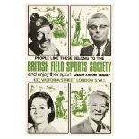 Sport Poster Set BFSS British Field Sports Society Hunting Fishing Polo