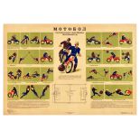 Sport Poster Motoball Motorcycle Polo USSR
